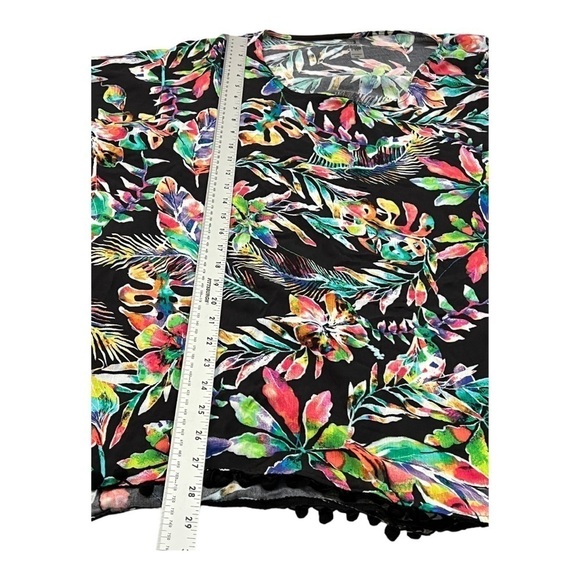 Tinibikini Floral Pom Pom Gauze Poncho Coverup Large/XLarge - Picture 4 of 8